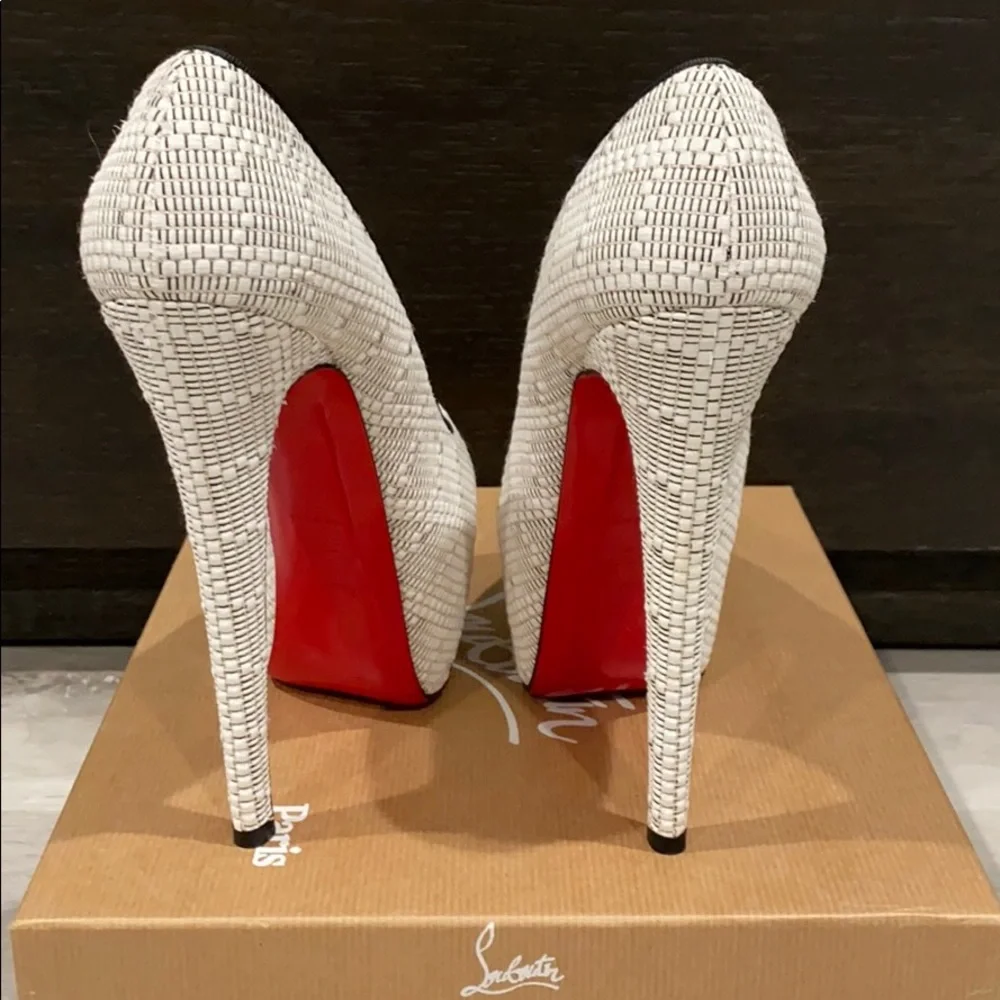 Louboutin Daffodile 160 Panama Heels - 38.5 - Picture 5 of 7